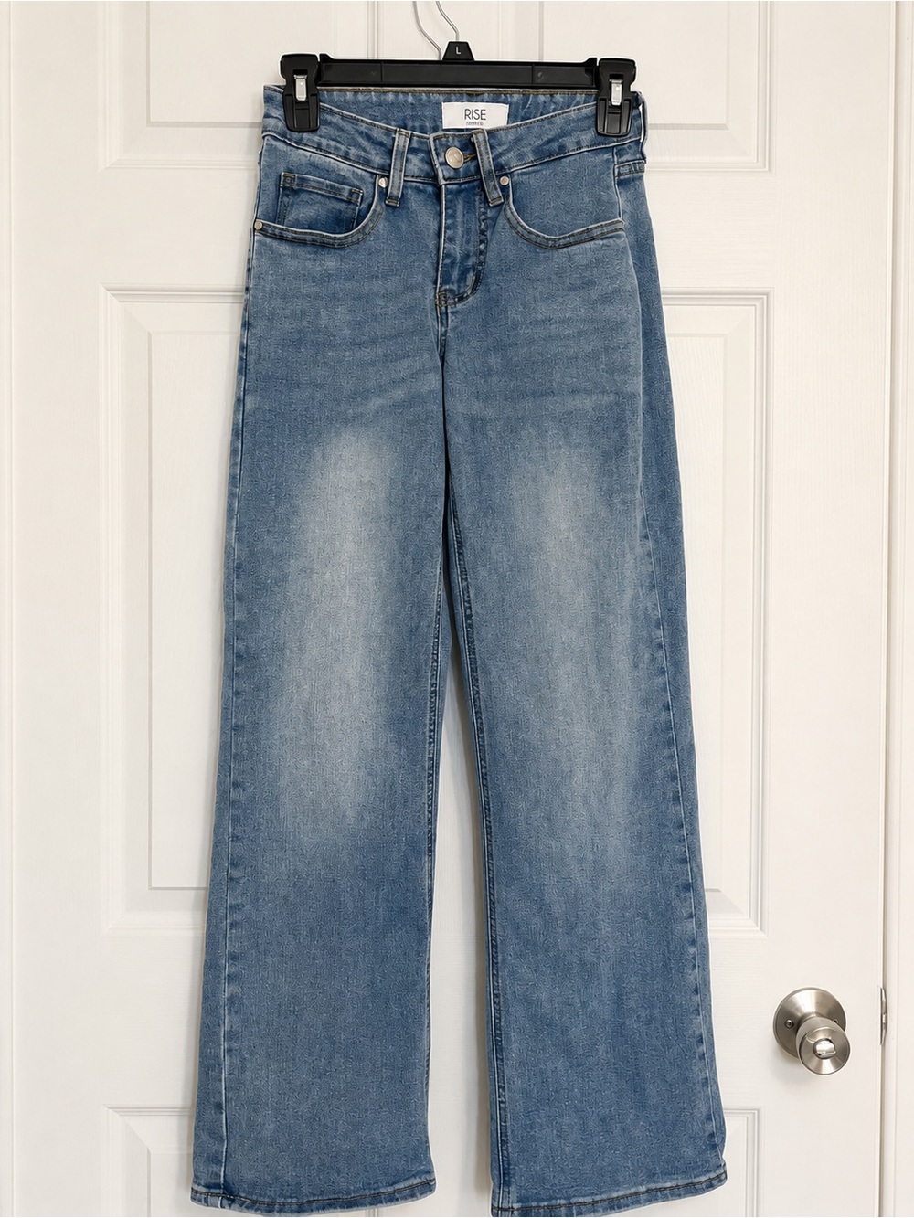 Rise Women's Light Blue Wide Leg Jeans - SZ 0